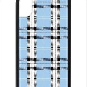 Blue plaid wildflower iPhone XR phone case